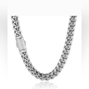 18k Gold plated Stainless Steel Unisex Cuban Links - 18 inches